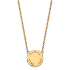 Sterling Silver Gold-plated LogoArt Gamma Phi Beta Sorority Text Large Color Enamel Pendant 18 inch Necklace