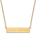 Sterling Silver Gold-plated NHL LogoArt Carolina Hurricanes Small Bar 18 inch Necklace