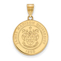 Sterling Silver Gold-plated LogoArt James Madison University Large Crest Pendant