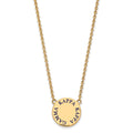 Sterling Silver Gold-plated LogoArt Kappa Kappa Gamma Sorority Text Large Color Enamel Pendant 18 inch Necklace
