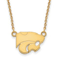 10k Gold LogoArt Kansas State University Wildcat Small Pendant 18 inch Necklace
