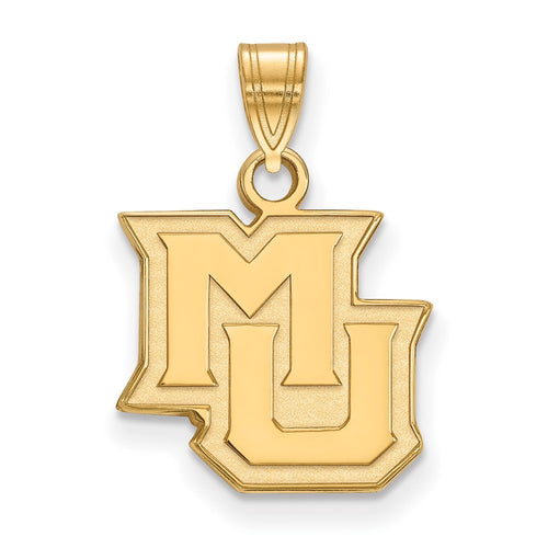 10k Gold LogoArt Marquette University M-U Small Pendant