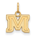 10k Gold LogoArt Montana State University Letter M Extra Small Pendant