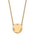 Sterling Silver Gold-plated LogoArt Pi Beta Phi Sorority Text Large Color Enamel Pendant 18 inch Necklace