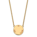 Sterling Silver Gold-plated LogoArt Pi Beta Phi Sorority Text Large Color Enamel Pendant 18 inch Necklace