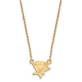 14k Gold NHL LogoArt Pittsburgh Penguins Small Pendant 18 inch Necklace