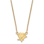 14k Gold NHL LogoArt Pittsburgh Penguins Small Pendant 18 inch Necklace
