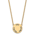Sterling Silver Gold-plated LogoArt Phi Sigma Sigma Sorority Text Large Color Enamel Pendant 18 inch Necklace