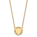 Sterling Silver Gold-plated LogoArt Sigma Sigma Sigma Sorority Text Large Color Enamel Pendant 18 inch Necklace