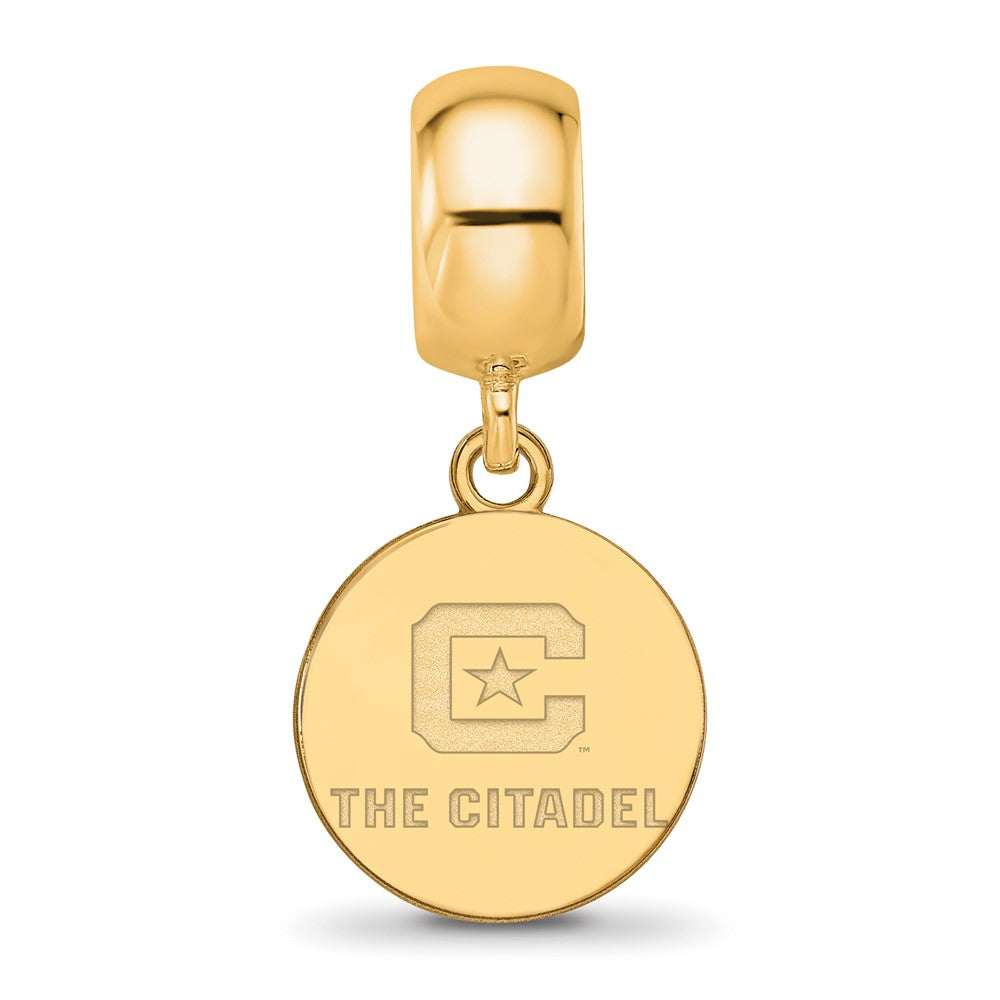 Sterling Silver w/GP LogoArt The Citadel Small Dangle Bead