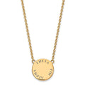 Sterling Silver Gold-plated LogoArt Theta Phi Alpha Sorority Text Large Color Enamel Pendant 18 inch Necklace