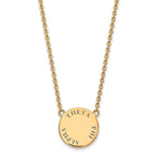 Sterling Silver Gold-plated LogoArt Theta Phi Alpha Sorority Text Large Color Enamel Pendant 18 inch Necklace