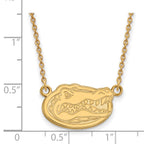 14k Gold LogoArt University of Florida Gator Small Pendant 18 inch Necklace