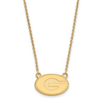 10k Gold LogoArt University of Georgia Letter G Small Pendant 18 inch Necklace