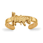 Sterling Silver Gold-plated LogoArt University of Nebraska Huskers Toe Ring