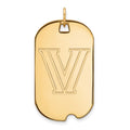10k Gold LogoArt Villanova University Letter V Large Dog Tag Pendant