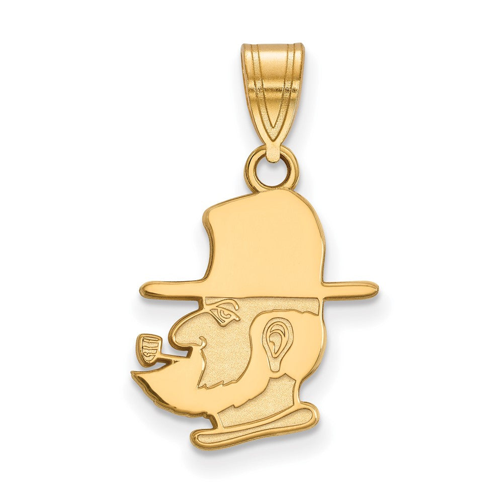 Sterling Silver Gold-plated LogoArt Appalachian State University Mountaineer Medium Pendant