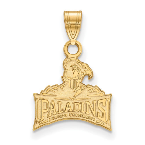 10k Gold LogoArt Furman University Paladins Small Pendant