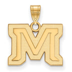 10k Gold LogoArt Montana State University Letter M Small Pendant