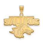 10k Gold LogoArt Southern Illinois University Salukis Large Pendant