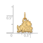 10k Gold LogoArt Texas Christian University Horned Frog Extra Small Pendant