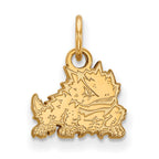 10k Gold LogoArt Texas Christian University Horned Frog Extra Small Pendant
