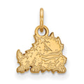 Sterling Silver Gold-plated LogoArt Texas Christian University Horned Frog Extra Small Pendant