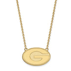 14k Gold LogoArt University of Georgia Letter G Large Pendant 18 inch Necklace
