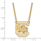 14k Gold LogoArt University of South Carolina Large Pendant 18 inch Necklace