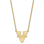 10k Gold LogoArt University of Virginia Large Pendant 18 inch Necklace