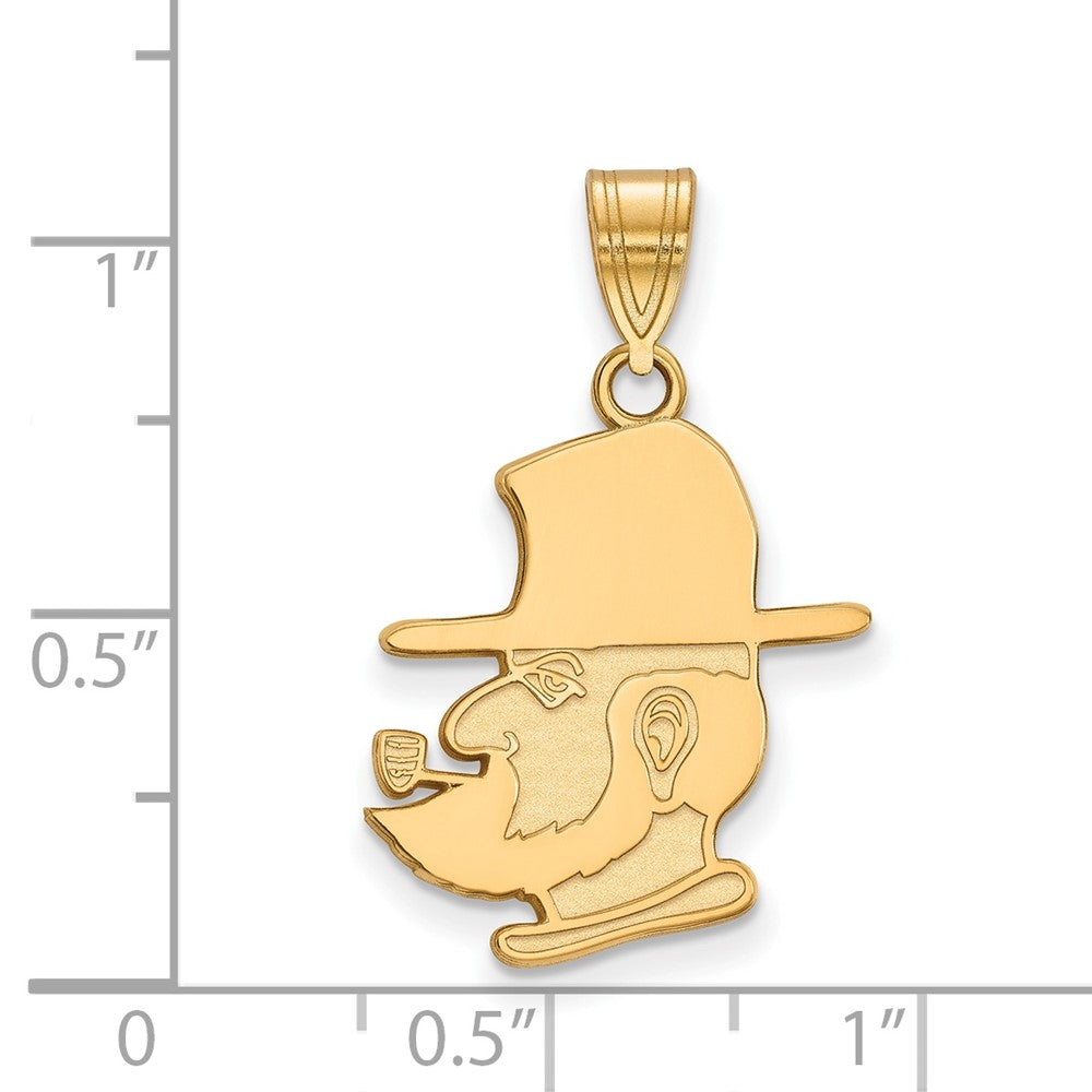 14k Gold LogoArt Appalachian State University Mountaineer Large Pendant
