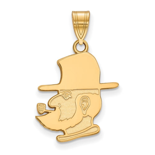 10k Gold LogoArt Appalachian State University Mountaineer Large Pendant