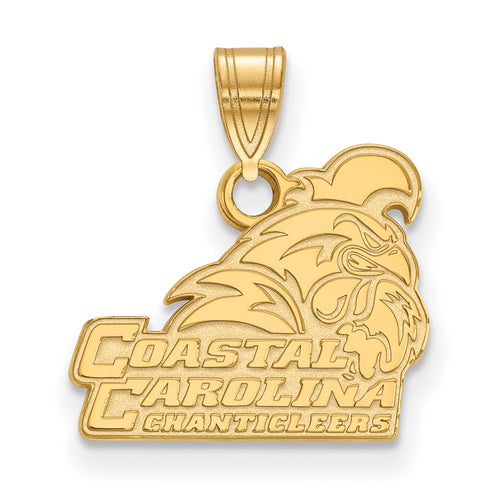 10k Gold LogoArt Coastal Carolina University Chanticleers Small Pendant