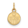 Sterling Silver Gold-plated NHL LogoArt Edmonton Oilers Extra Small Pendant