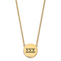 Sterling Silver Gold-plated LogoArt Sigma Sigma Sigma Sorority Greek Letters Large Black Enamel Pendant 18 inch Necklace