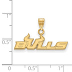10k Gold LogoArt University of South Florida Bulls Small Pendant