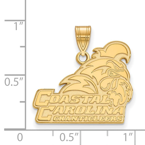 10k Gold LogoArt Coastal Carolina University Chanticleers Large Pendant