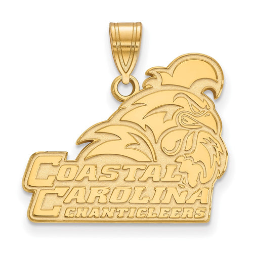 10k Gold LogoArt Coastal Carolina University Chanticleers Large Pendant