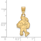 10k Gold LogoArt Iowa State University Cardinal Large Pendant