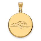 10k Gold LogoArt Longwood University Horse Large Disc Pendant