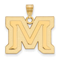 10k Gold LogoArt Montana State University Letter M Large Pendant