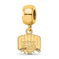 Sterling Silver Gold-plated LogoArt Ohio University Extra Small Dangle Bead Charm