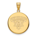 10k Gold LogoArt University of New Orleans U-N-O Large Disc Pendant