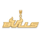 10k Gold LogoArt University of South Florida Bulls Large Pendant