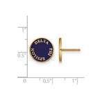 Sterling Silver Gold-plated LogoArt Delta Phi Epsilon Sorority Text Color Enamel Post Earrings