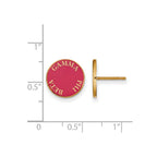 Sterling Silver Gold-plated LogoArt Gamma Phi Beta Sorority Text Color Enamel Post Earrings