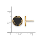 Sterling Silver Gold-plated LogoArt Kappa Alpha Theta Sorority Text Color Enamel Post Earrings
