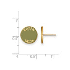 Sterling Silver Gold-plated LogoArt Kappa Delta Sorority Text Color Enamel Post Earrings