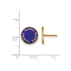 Sterling Silver Gold-plated LogoArt Kappa Kappa Gamma Sorority Text Color Enamel Post Earrings