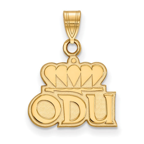 10k Gold LogoArt Old Dominion University O-D-U Small Pendant